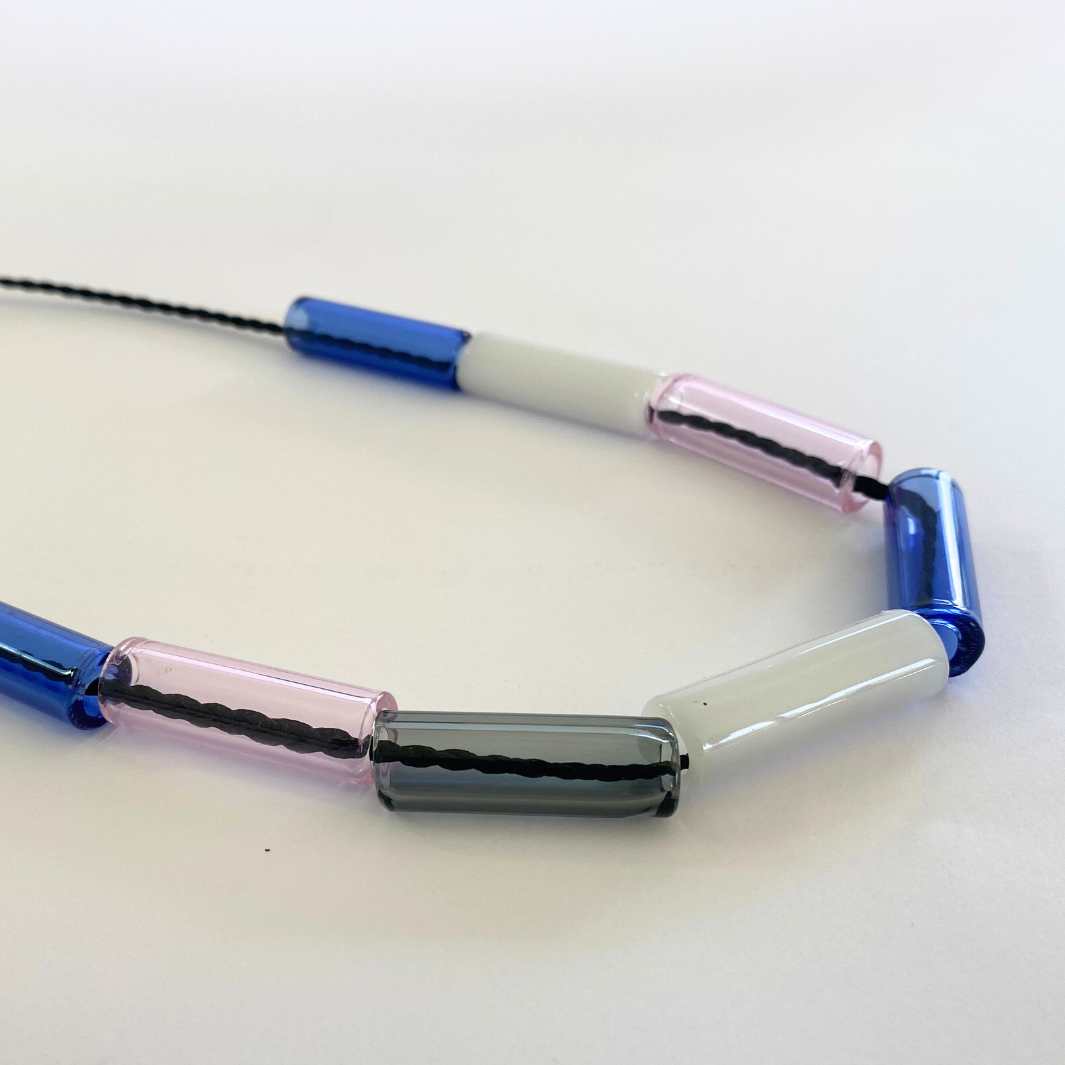 Wearing Glass | Chunky Tube Necklace | Pink