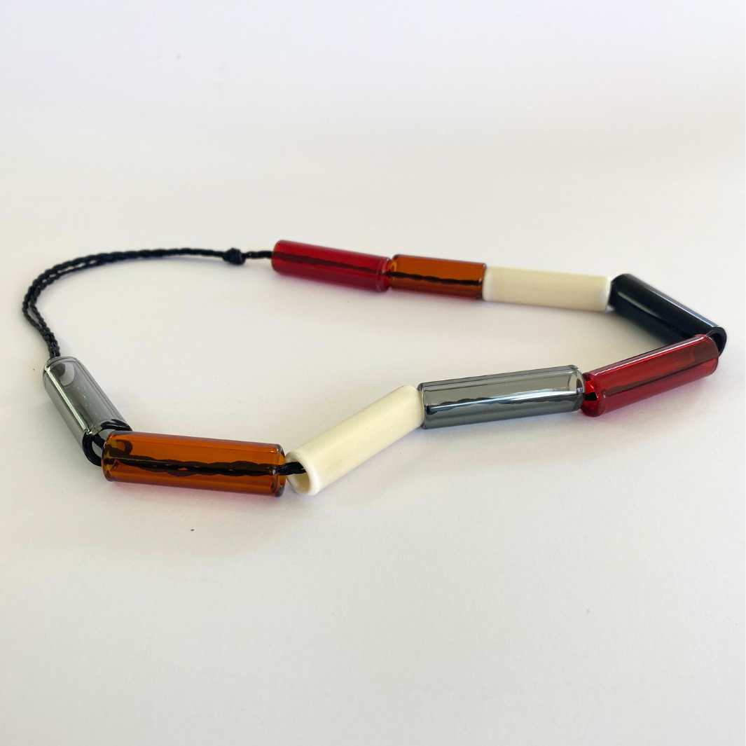 Wearing Glass | Chunky Tube Necklace | Amber
