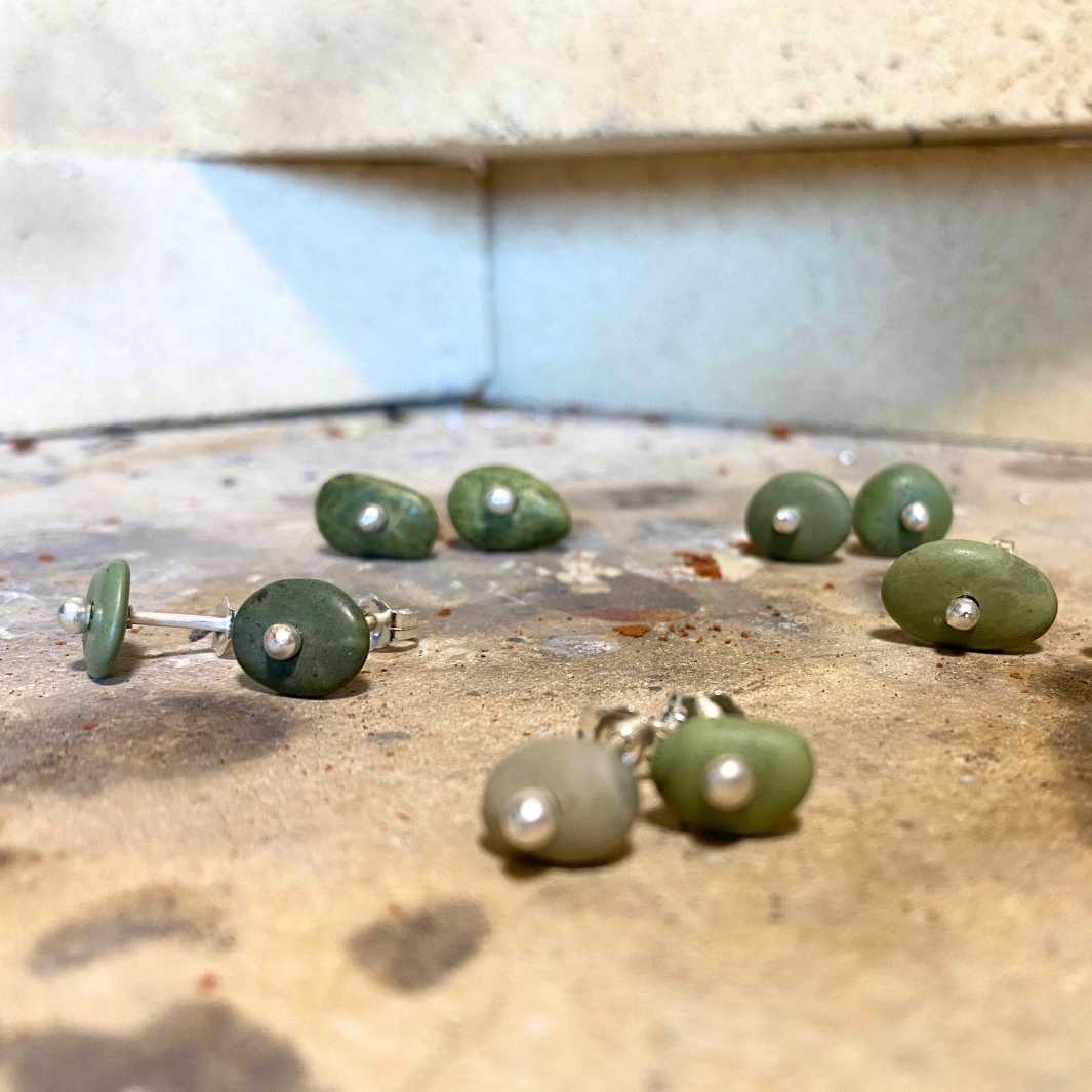 Never The Twain | Pounamu Studs