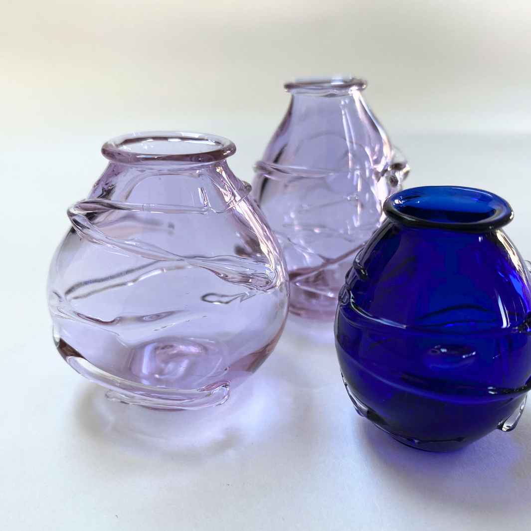 Wearing-Glass-Bud-Vases-Lilac-Swirl