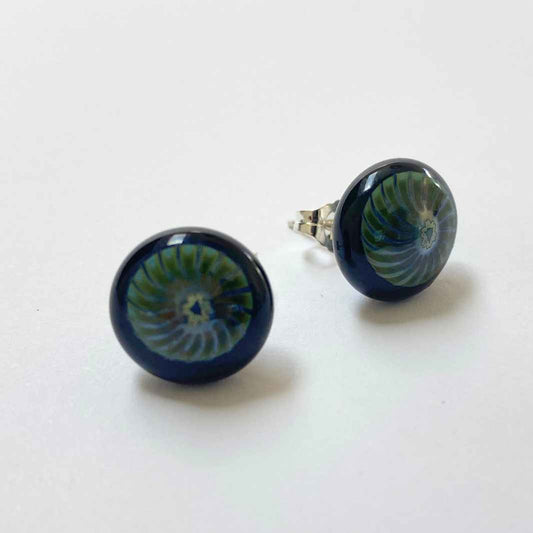 Limpet stud earrings by Wearing Glass.