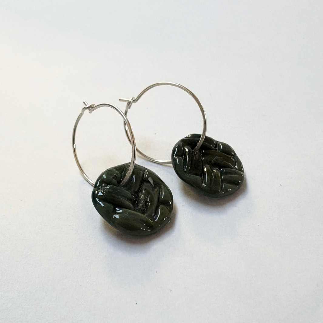 Flax Hoops | Wearing Glass