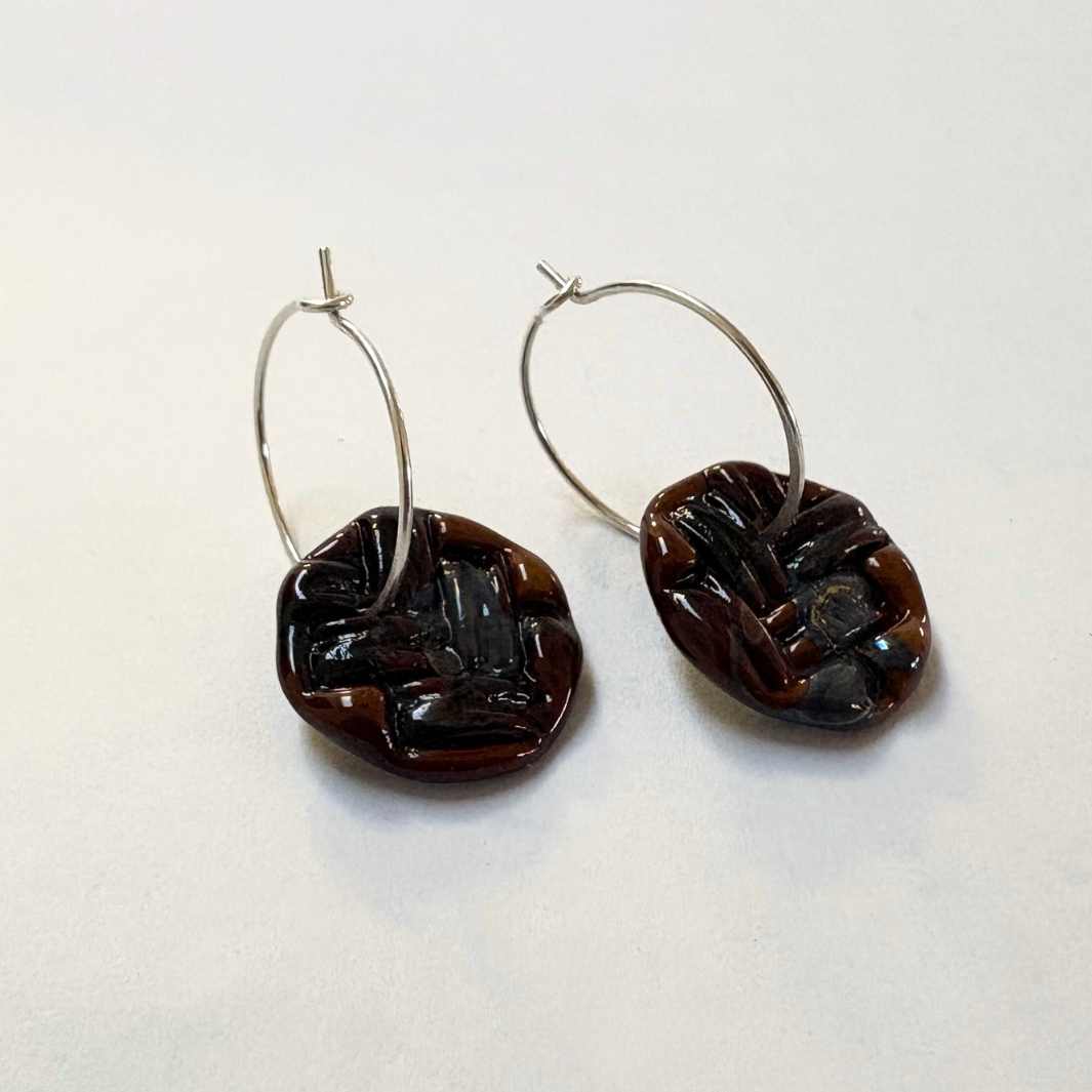 Flax Hoops | Wearing Glass