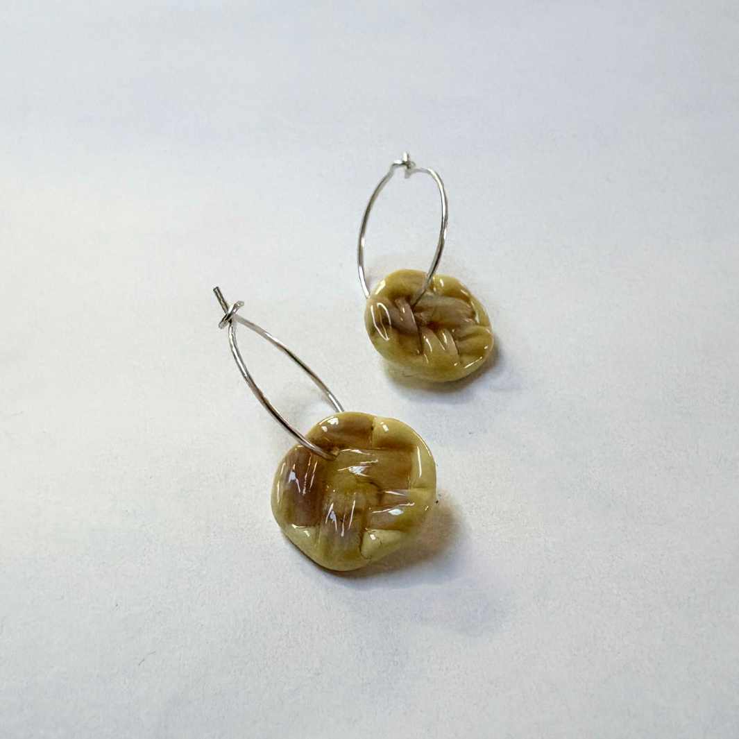 Flax Hoops | Wearing Glass