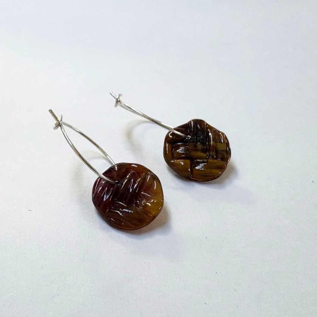 Flax Hoops | Wearing Glass