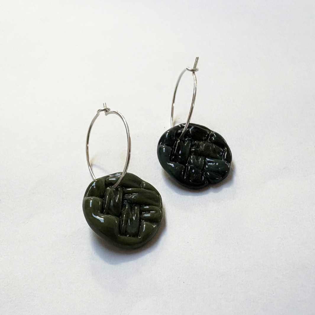 Flax Hoops | Wearing Glass