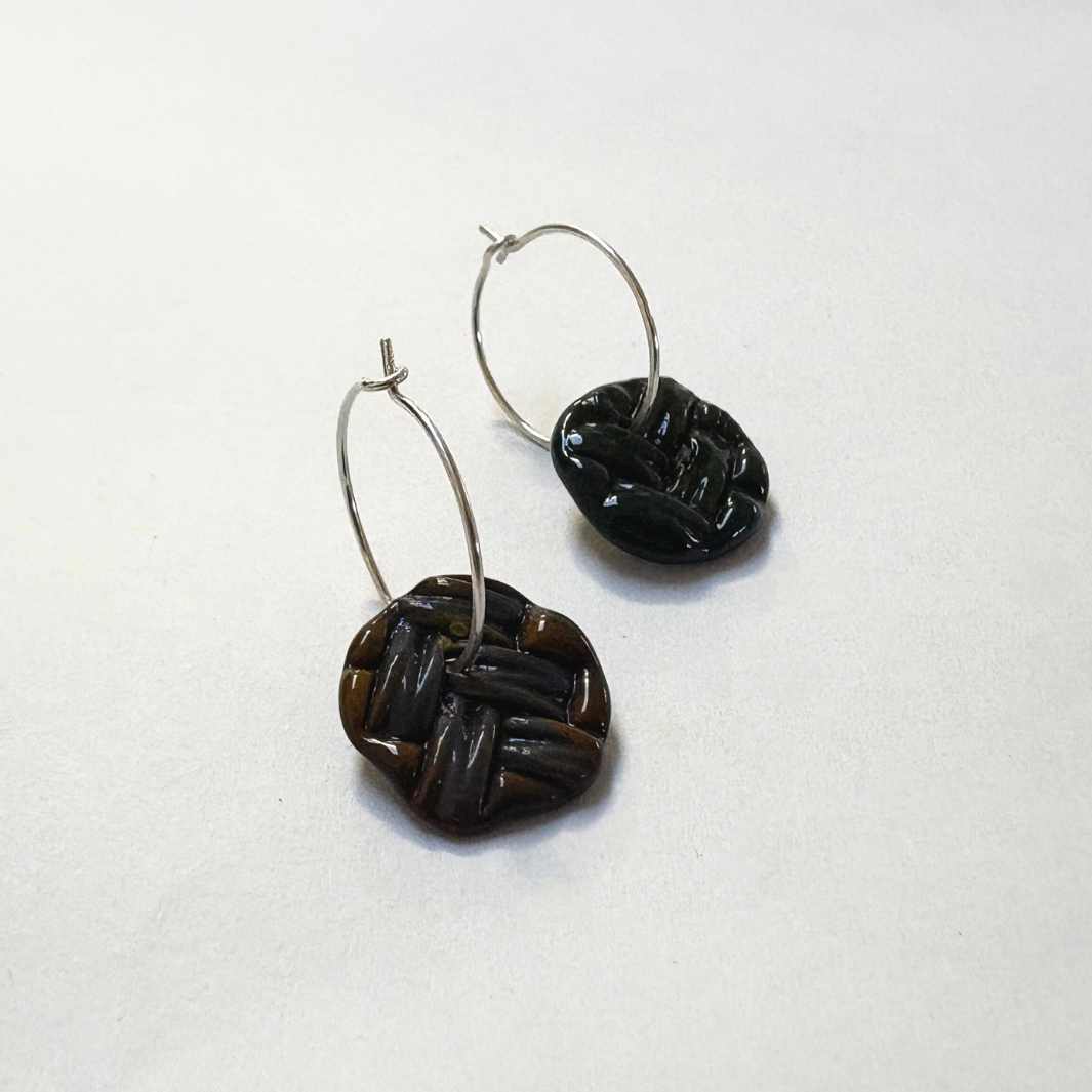 Flax Hoops | Wearing Glass
