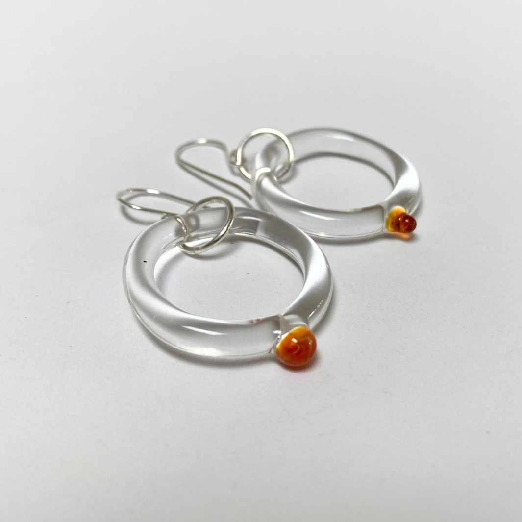 Wearing Glass | Dot Earrings | Amber