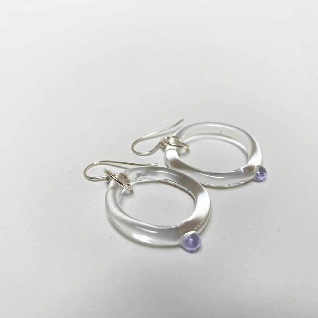 Wearing Glass | Dot Earrings | Lilac