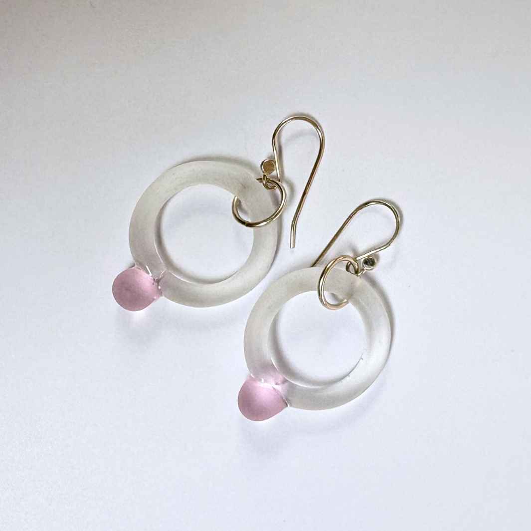 SALE: Glass Dot Earrings