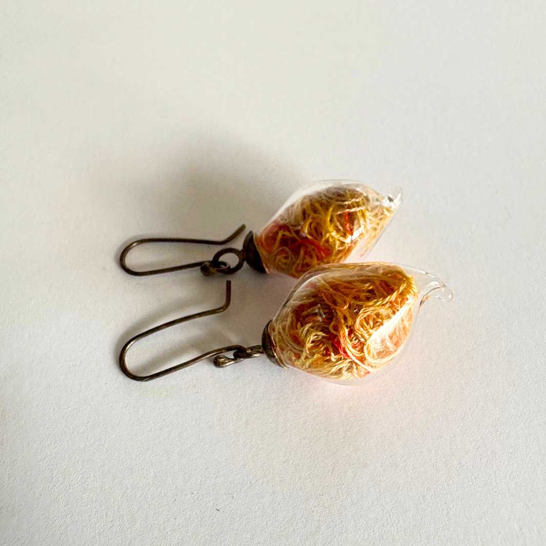 Wearing Glass | Bush Green Pod Earrings