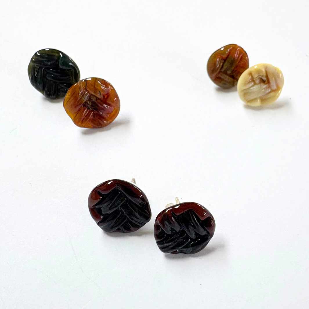 Wearing Glass | Flax Studs