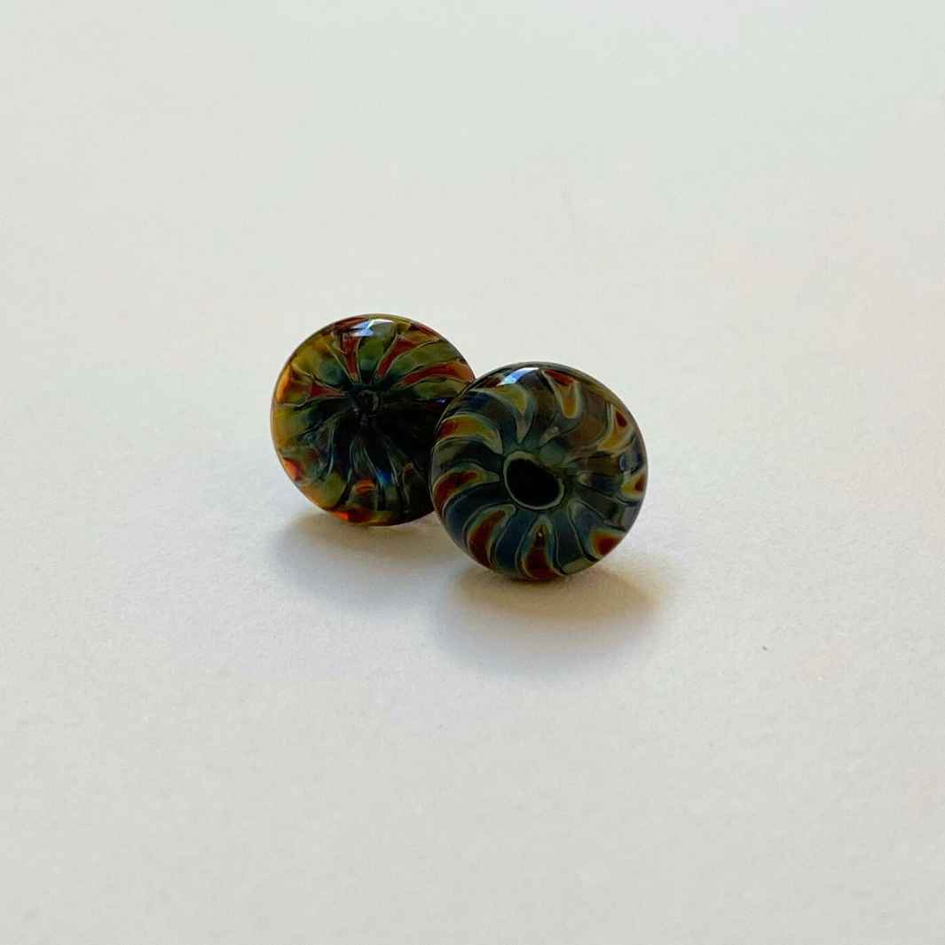 Limpet stud earrings by Wearing Glass.
