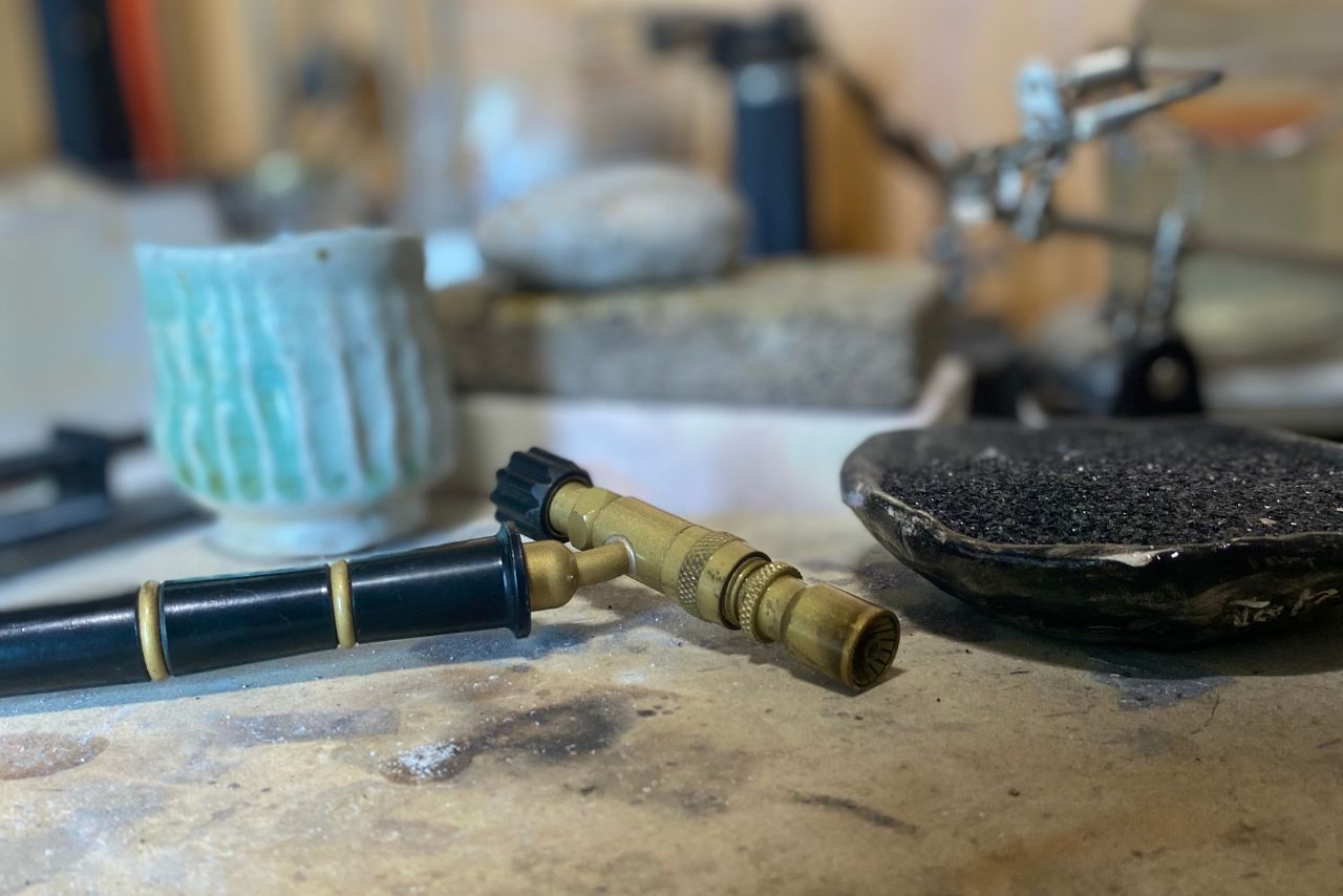 Wearing Glass Studio with Blowtorch