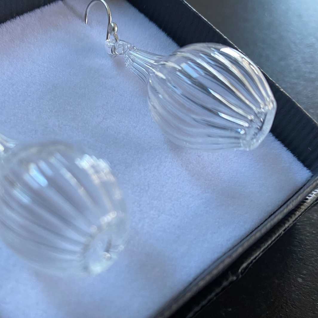 Pod Earrings | Wearing Glass