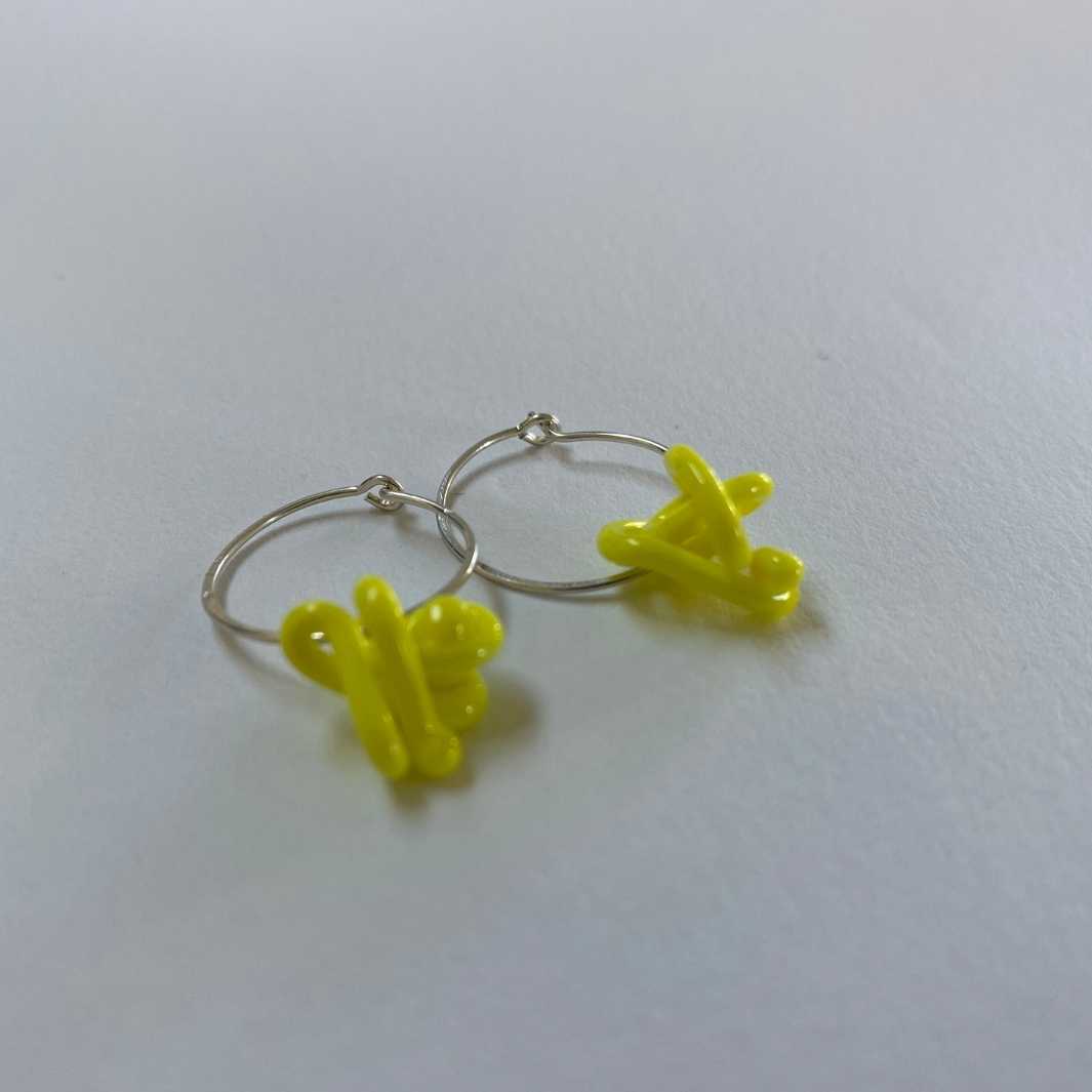Wearing Glass - Knot Hoops