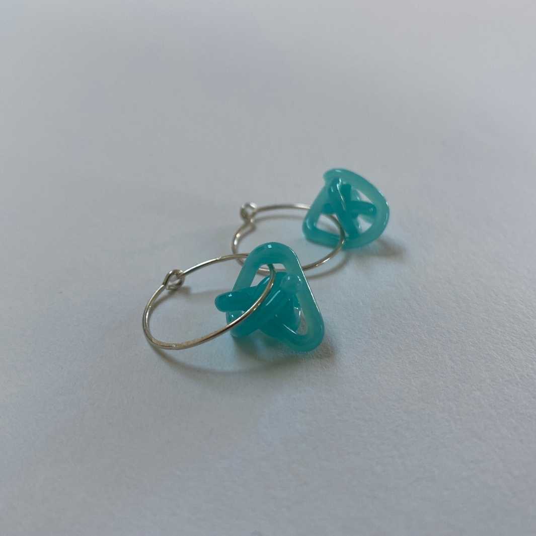 Wearing Glass - Knot Hoops