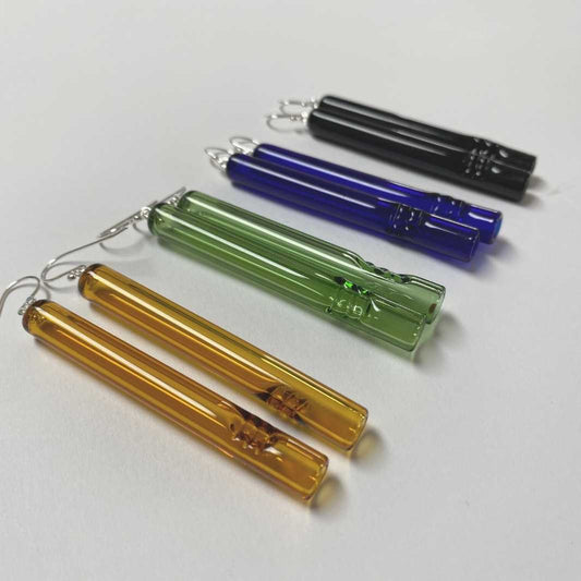 Toru Earrings - Wearing Glass