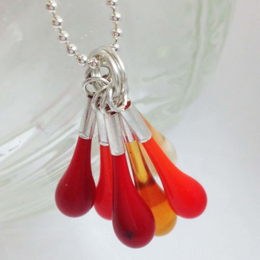 Droplet Cluster Pendant - Wearing Glass