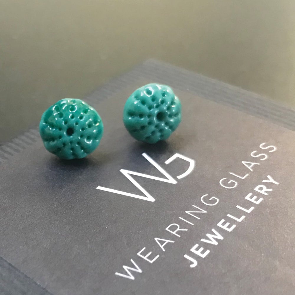 Glass Kina Stud Earring