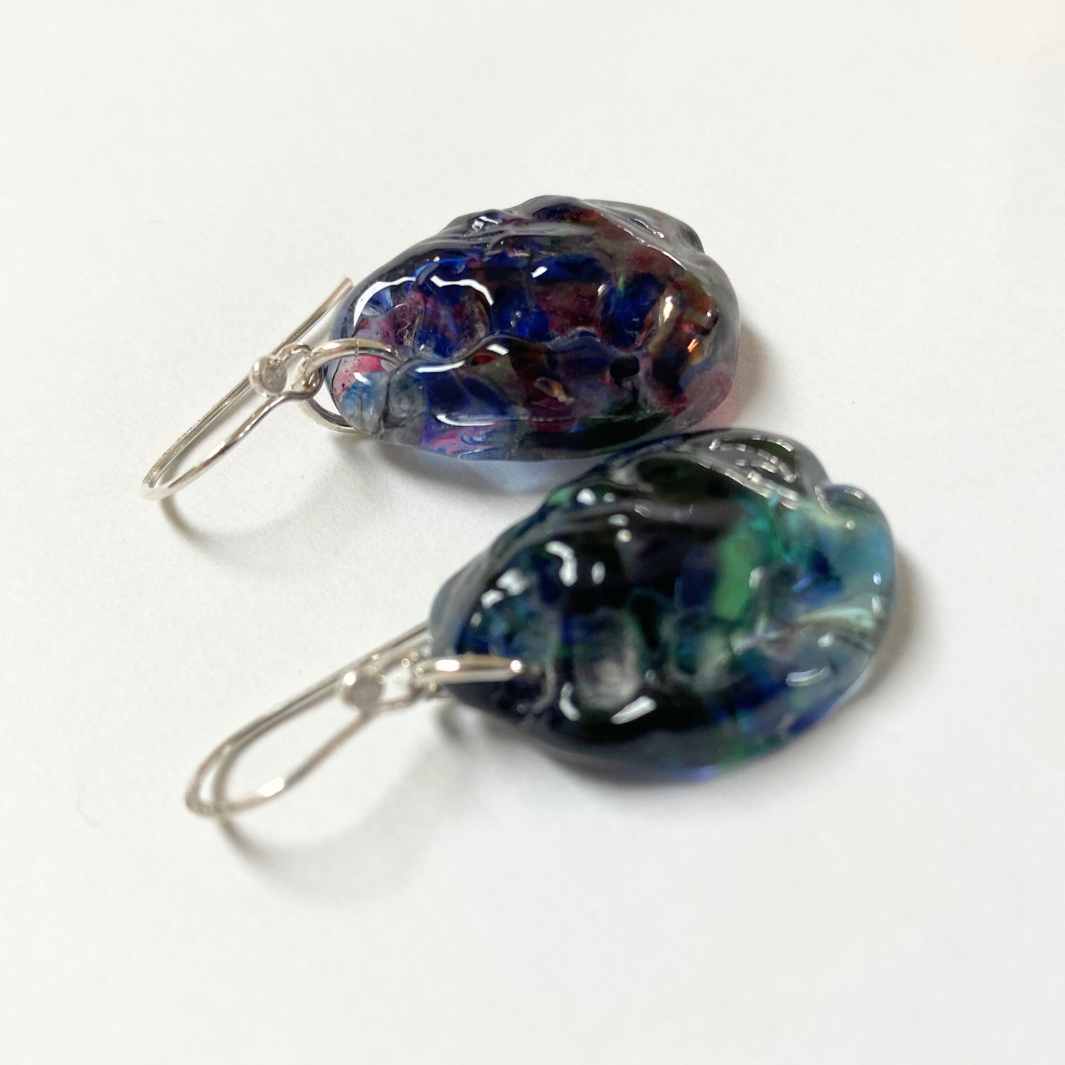 Glass Paua Abalone Earrings