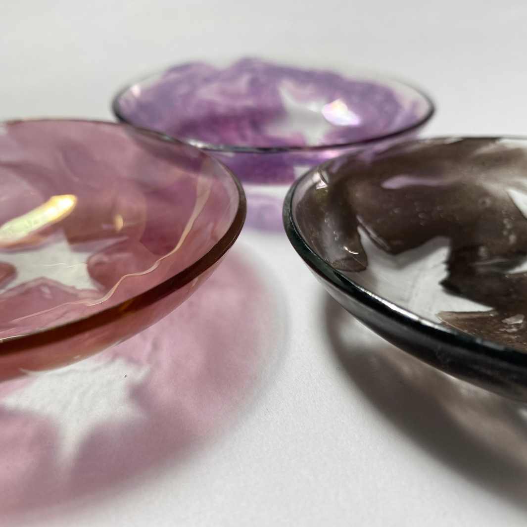 Kiln formed glass dish by Wearing Glass