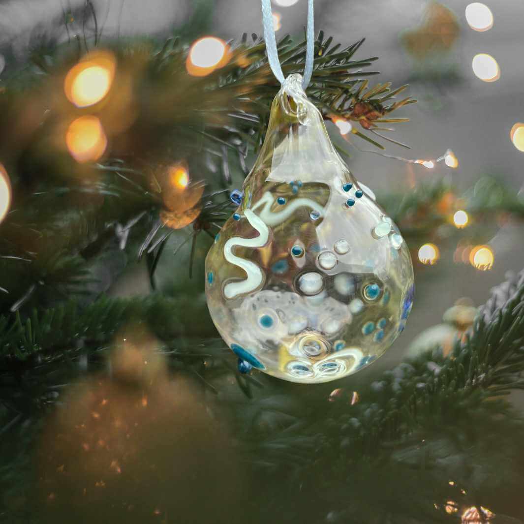 Blown Glass Christmas Bauble by Wearing Glass