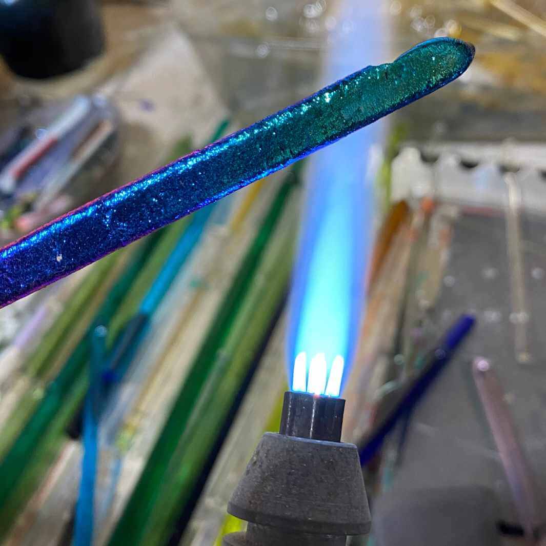 Dichroic Glass on the blowtorch