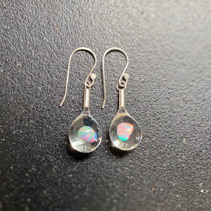 Opal Drop Earrings | Crystal Opal | Wearing Glass