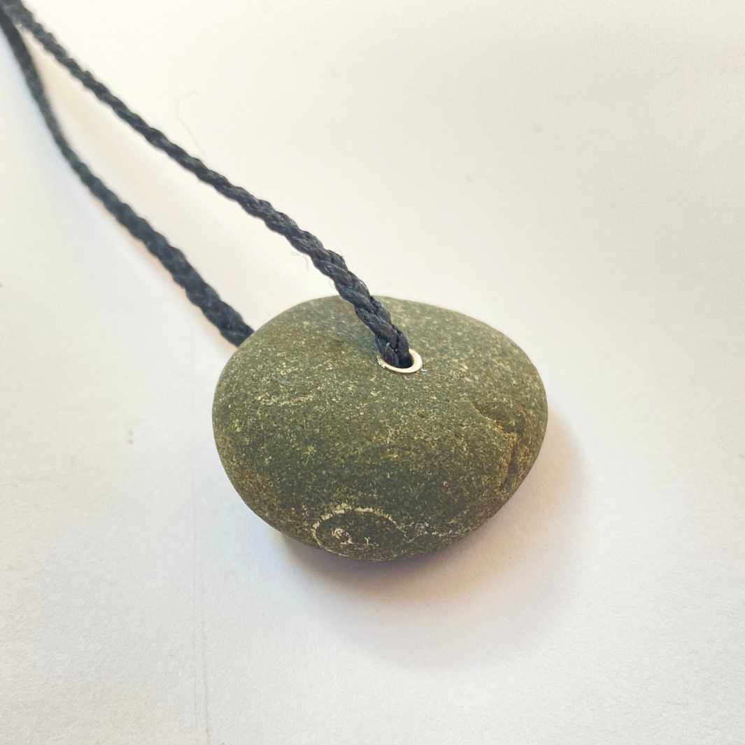 Never the Twain | River Stone Pendant