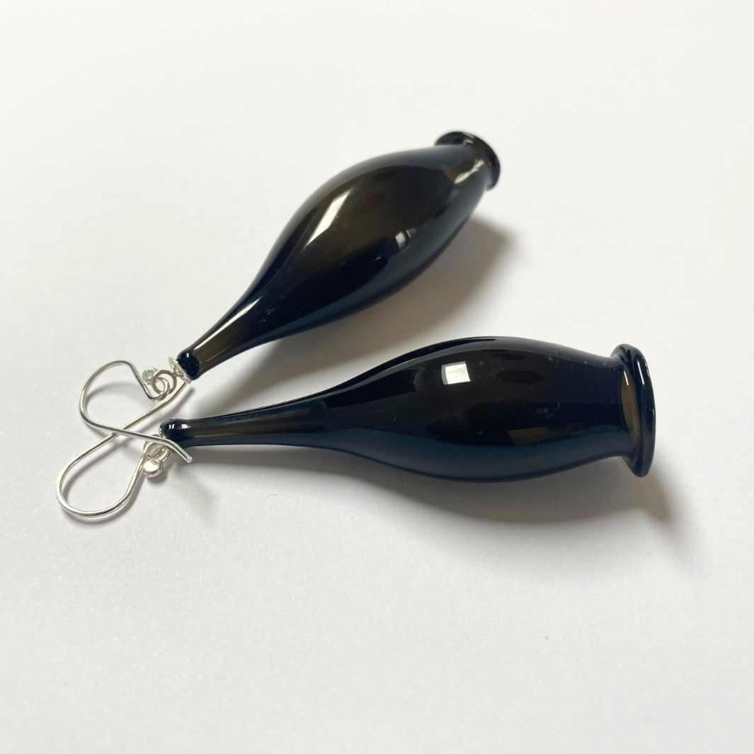 Wearing Glass | Pod Earrings | Black