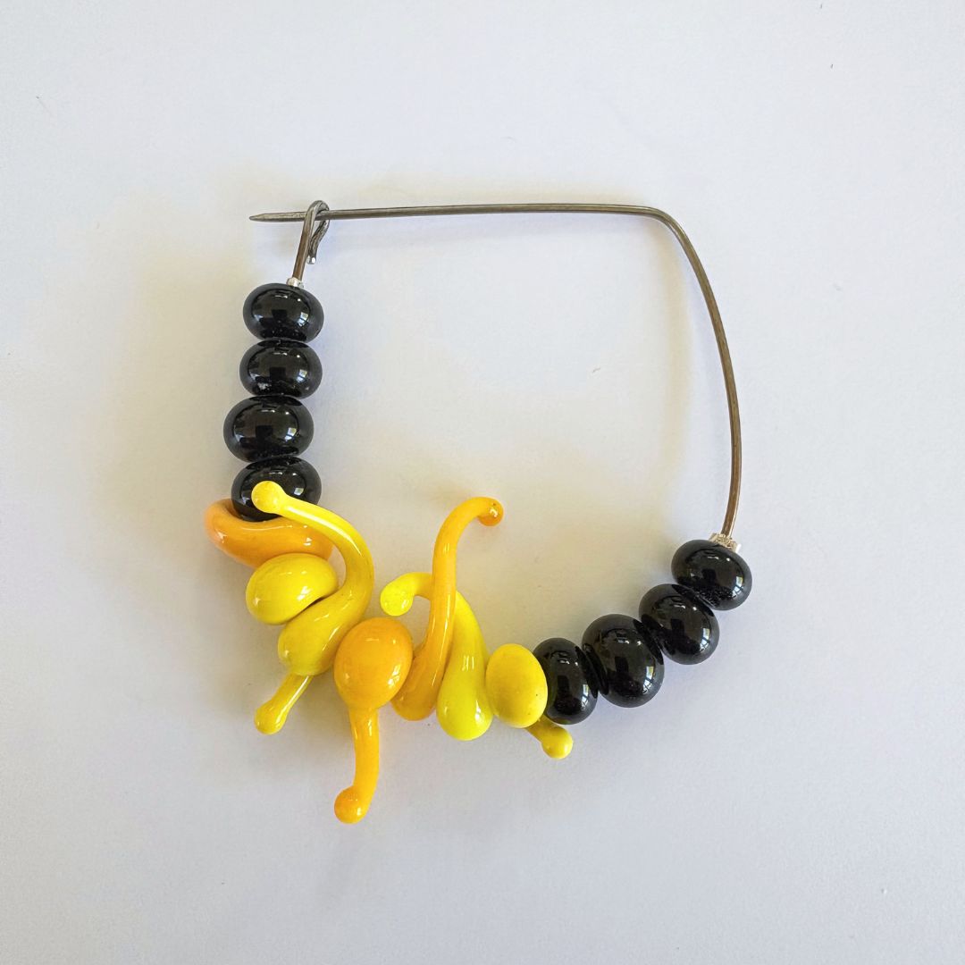 Isla Osborne | Pin Point | Coral Bead Brooch