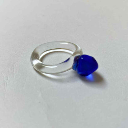 Faceted Glass Rings