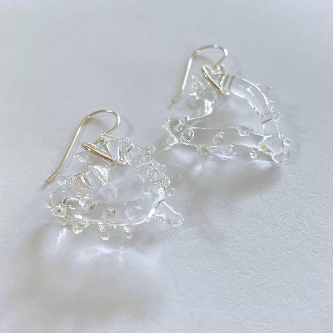 Wearing Glass | Spiky Heart Earrings