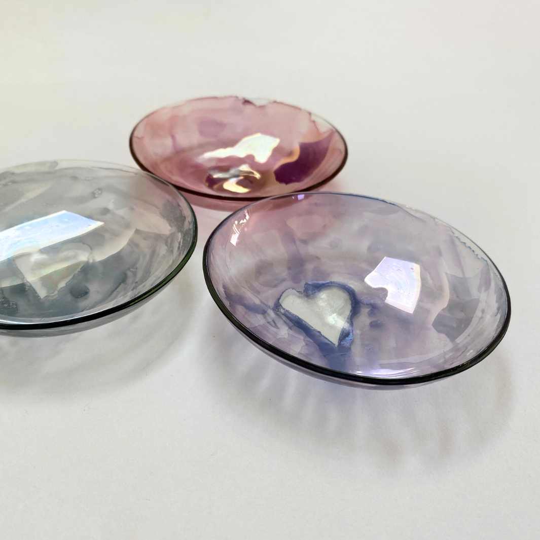 Kiln formed glass dish by Wearing Glass