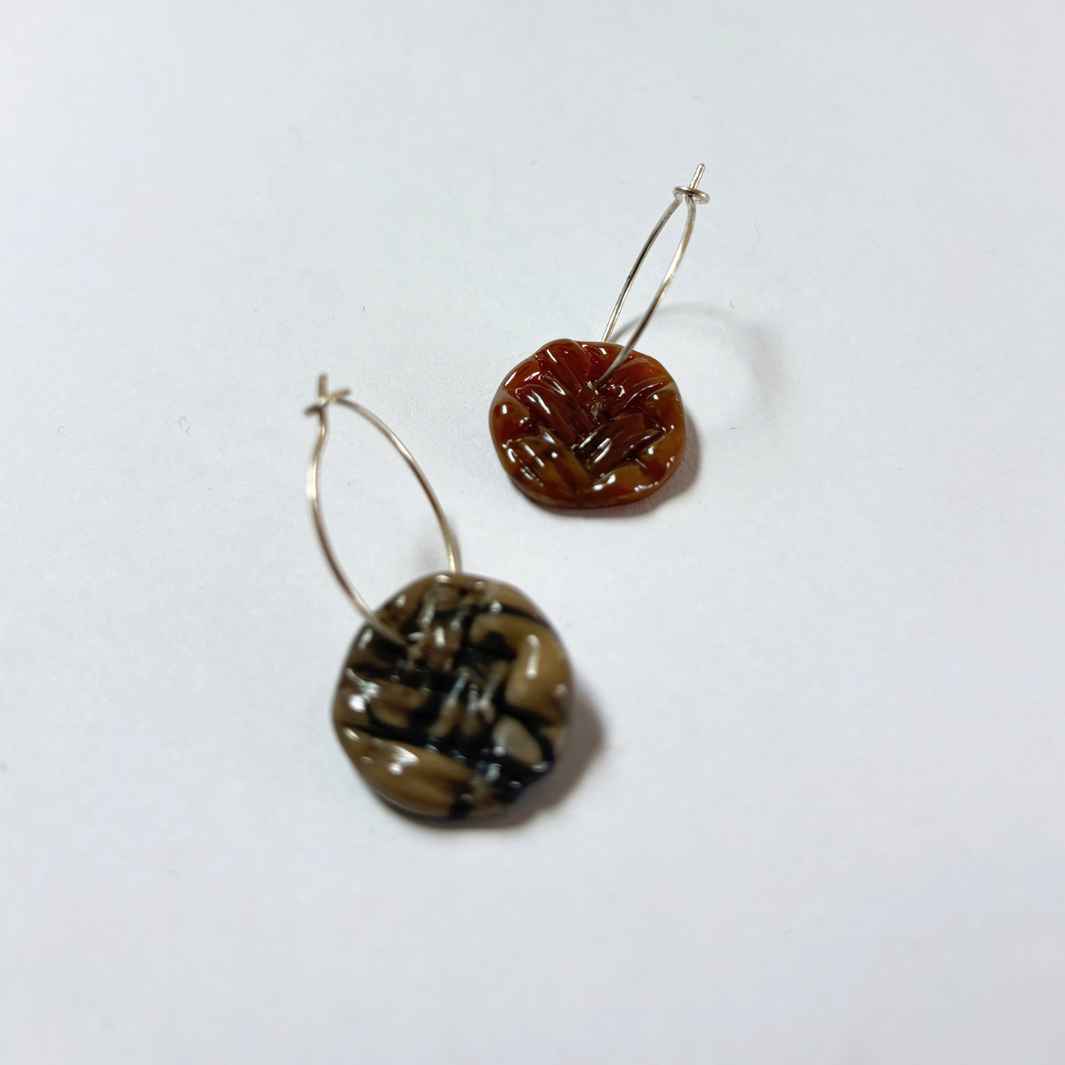 Wearing Glass | Flax Hoops