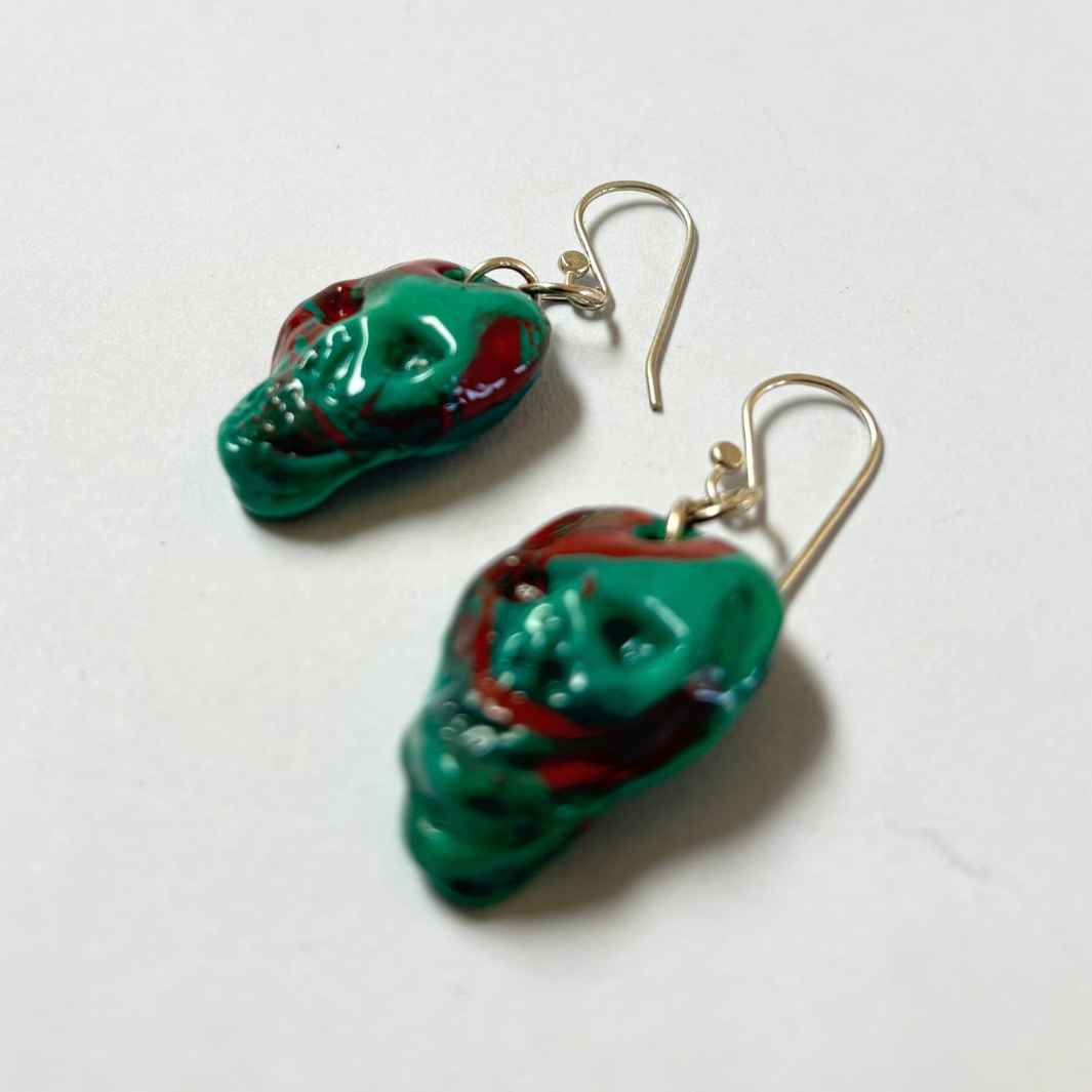 Wearing Glass | Skull Earrings