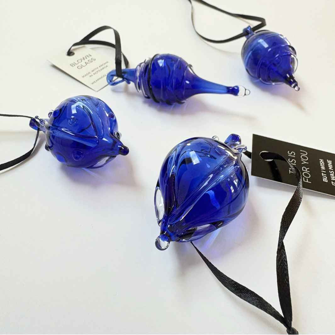 Wearing Glass | Blue Christmas Bauble