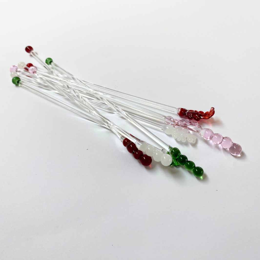 Wearing-Glass-Botanical-Swizzle-Sticks