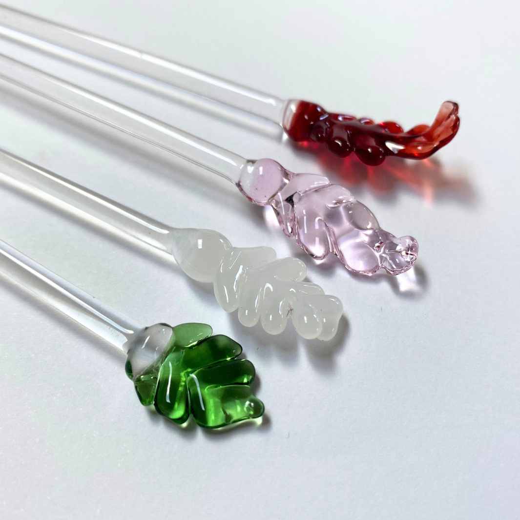 Wearing-Glass-Botanical-Swizzle-Sticks