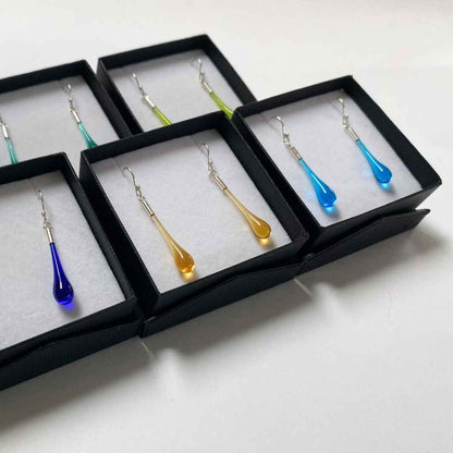 Droplet Earrings | All Colours | Wearing Glass