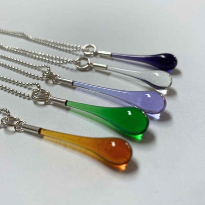 Droplet Necklace | All Colours | Wearing Glass