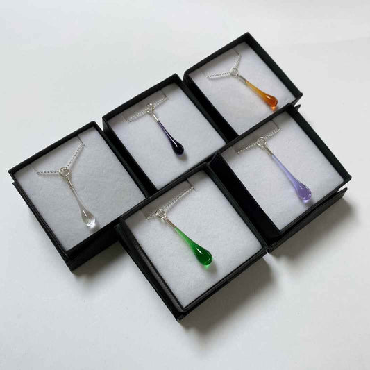 Droplet Necklace | All Colours | Wearing Glass
