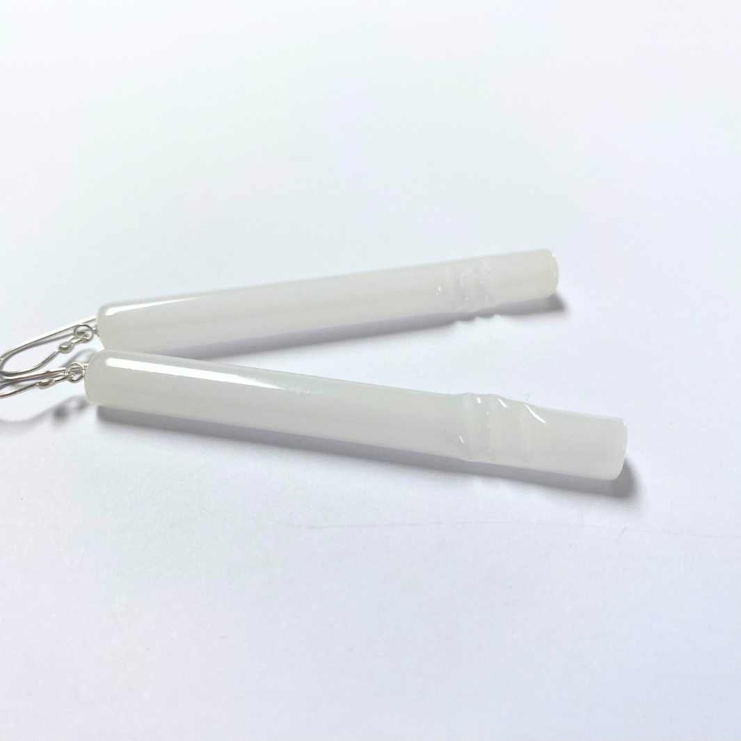 Wearing Glass | White Toru Earrings