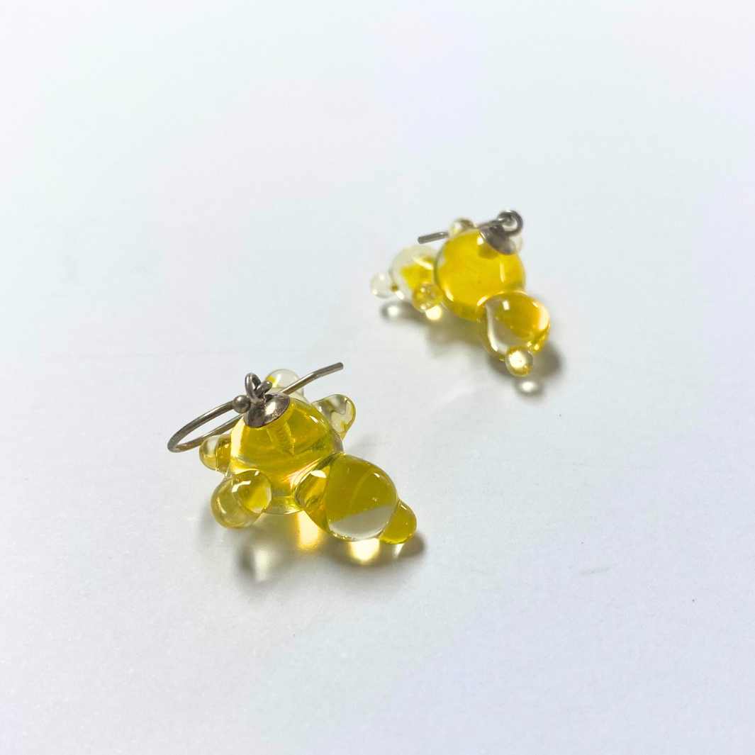 Wearing Glass | Yellow Organic Earrings