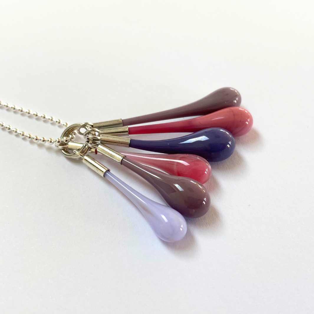 Wearing Glass | Cluster Droplet Pendant | Pinks