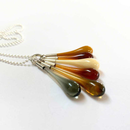 Wearing Glass | Cluster Droplet Pendant | Amber