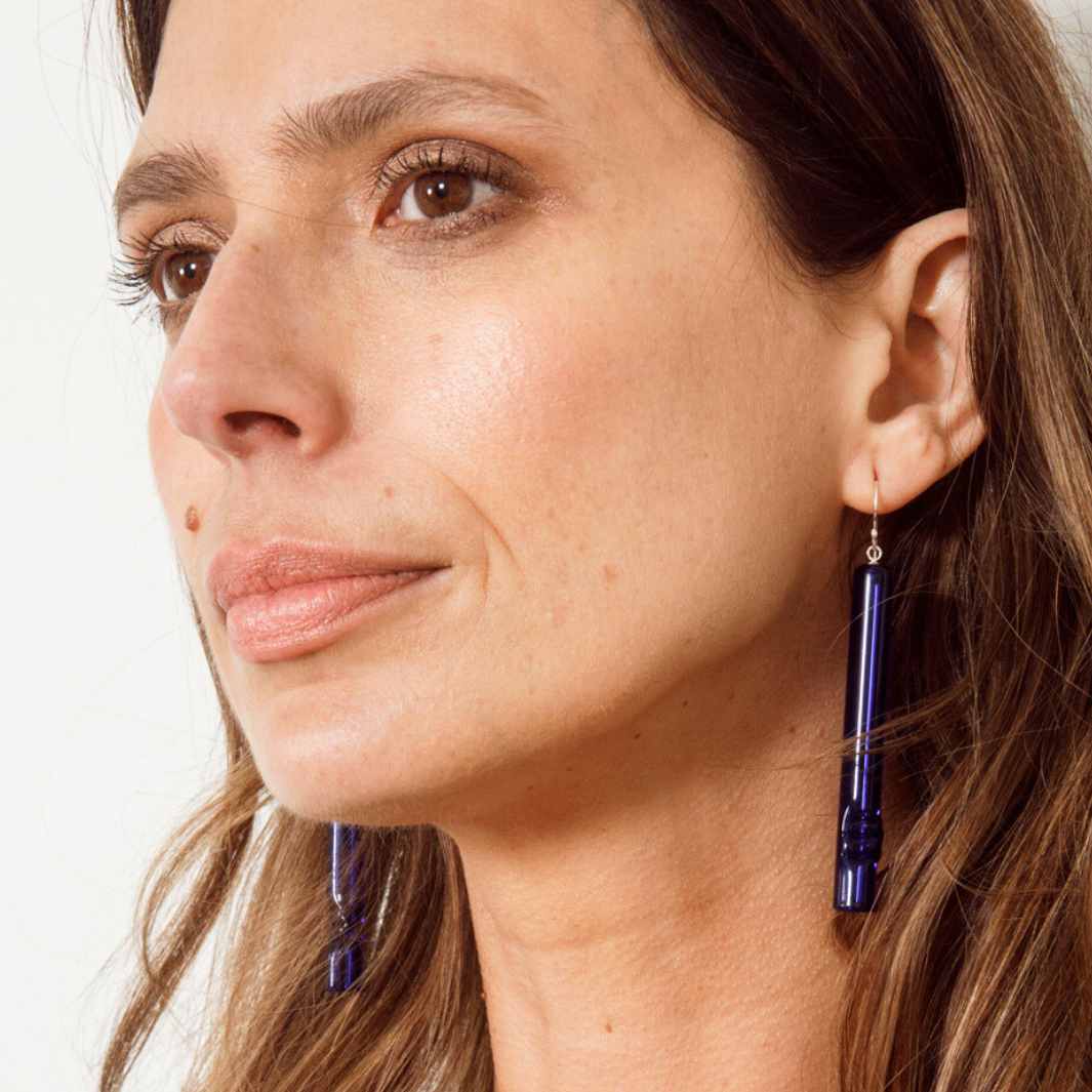 Wearing Glass | Toru Earrings | Cobalt