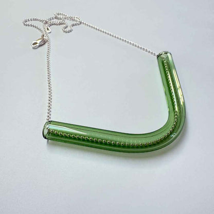 Wearing Glass | Arc Necklace | Green