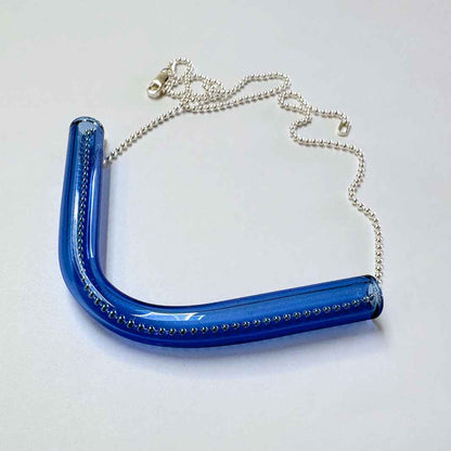 Wearing Glass | Arc Necklace | Blue